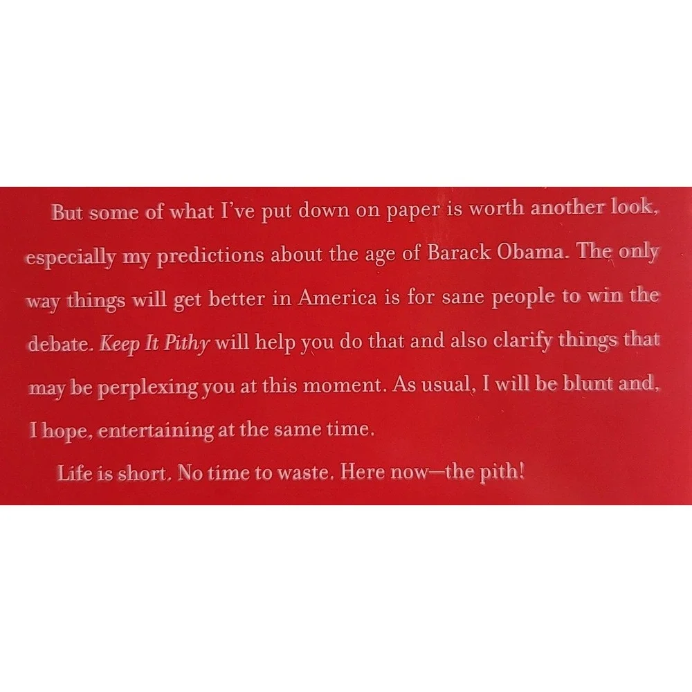 Keep It Pithy Bill‎ O'Reilly Hardcover First Edition 2013 Useful Observations